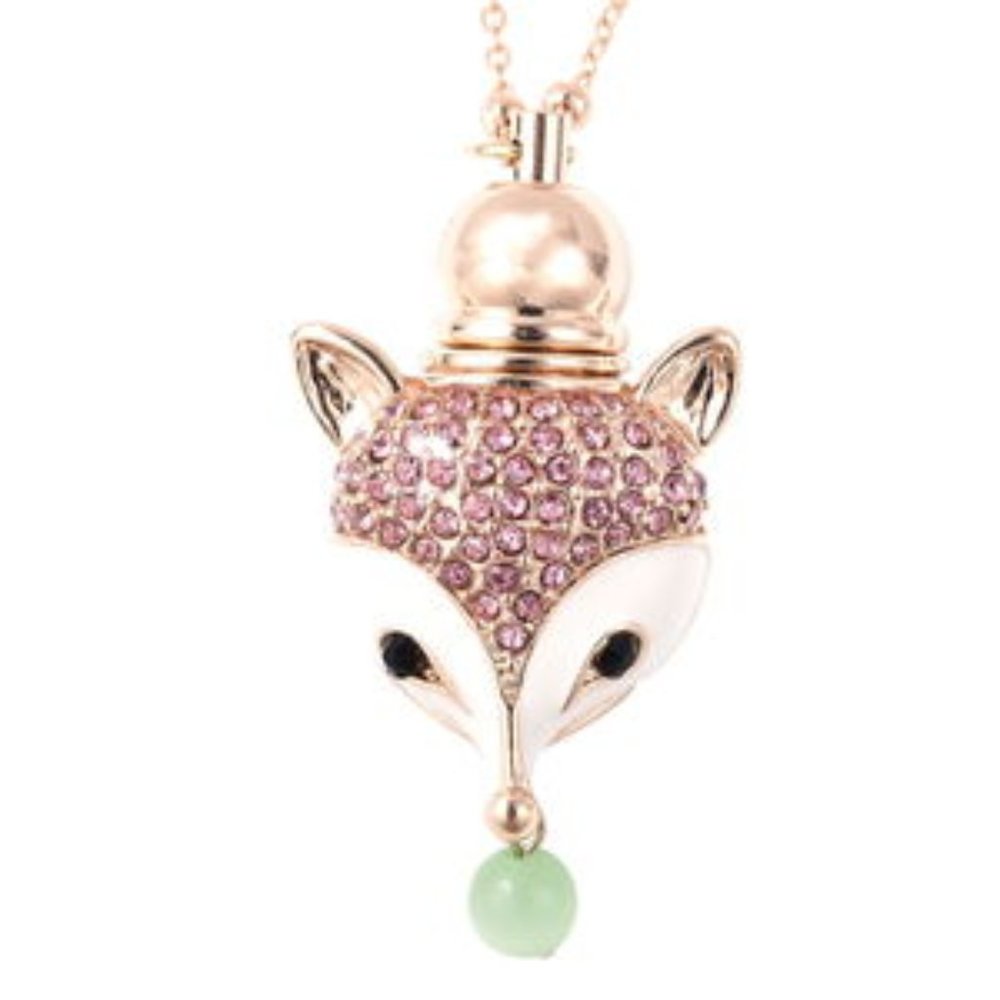 Multi Gem Aroma Fox Station Necklace.